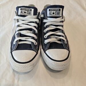 Converse Navy Canvas Sneakers with White Accents